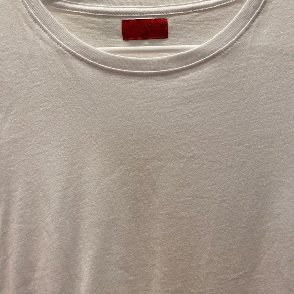 Haus of Jr WHITE Gerrell Tee Sz 12 NWOT - Picture 5 of 10